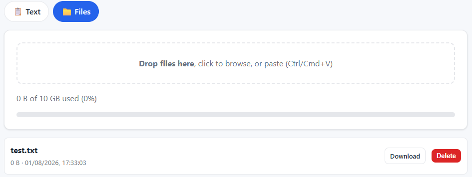 EazyShared file sharing screenshot