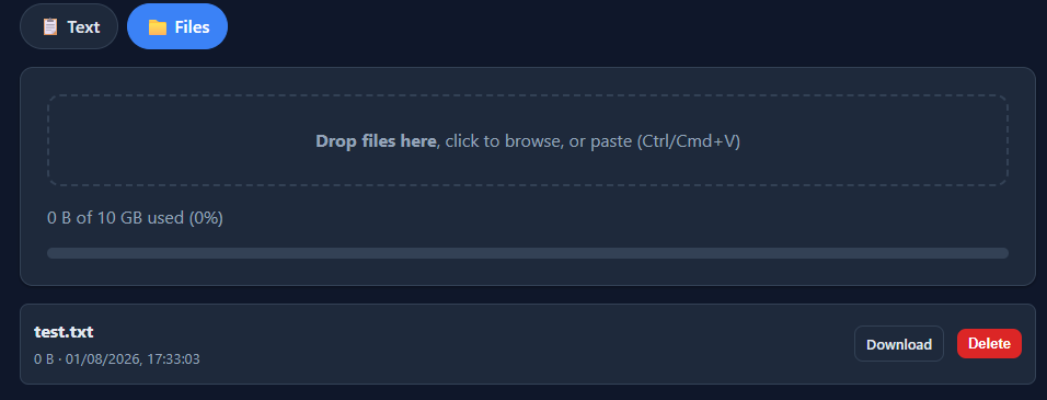 EazyShared file sharing screenshot